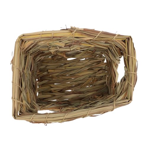 DECOMELODY Hamster Versteck aus Handgefertigtem Stroh Trapezförmiger Tunnel und Nest Atmungsaktiv und Sicher Geeignet für Kleine Haustiere und Käfigzubehör Fördert Spiel und Ruhe DECOMELODY Hamster Versteck aus Handgefertigtem Stroh Trapezförmiger Tunnel und Nest Atmungsaktiv und Sicher Geeignet für Kleine Haustiere und Käfigzubehör Fördert Spiel und Ruhe von DECOMELODY