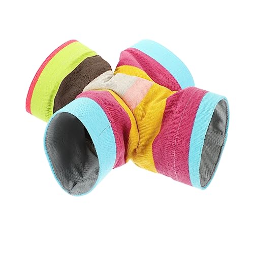 DECOMELODY Hamsterspieltunnel Hamster hamsterspielzeug Canvas pet Tunnel Rabbit Plaything Small pet Toy Meerschweinchen-Tunnel Guinea Faltbarer Hamstertunnel Pet-Bohrrohr Segeltuch von DECOMELODY