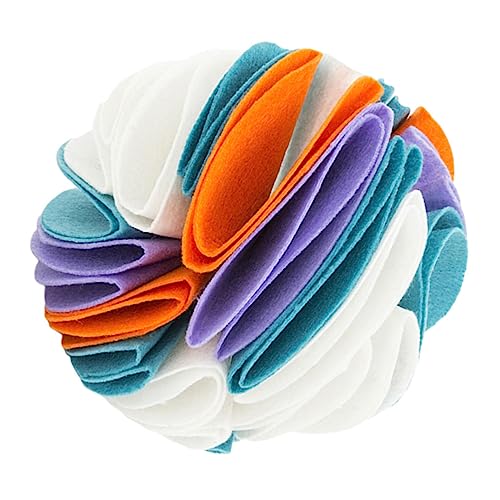 DECOMELODY Haustier Fütterungsspielzeug Bunter Sniff Ball für Langlebigem Filzmaterial für Kauen und Sorgt für Unterhaltung und Fördert Aktives Füttern von DECOMELODY
