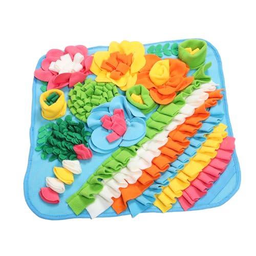 DECOMELODY Haustier-Slow-Food-Matte Hunde-anreicherungsmatte Schnüffelkissen Für Haustiere Futtermatte Für Katzen Welpentrainingspads Futtermatten Für Katzen Hund Spielmatte Polarfleece Blue von DECOMELODY