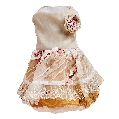 DECOMELODY Haustierkleid entzückende hundekleidung Smoking Outfits Hundemäntel Dackel hundehalloweenkostüme hundefotografie hochzeitskleid Partykleidung für Haustiere Welpenrock Satin- Golden DECOMELODY Haustierkleid entzückende hundekleidung Smoking Outfits Hundemäntel Dackel hundehalloweenkostüme hundefotografie hochzeitskleid Partykleidung für Haustiere Welpenrock Satin- Golden von DECOMELODY