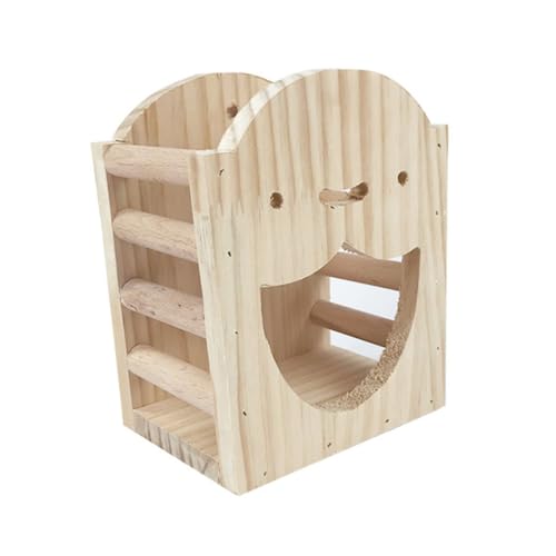 DECOMELODY Holz Futterhalter für Meerschweinchen Kleintier Futterstation Robust Tragbar Einfach zu Reinigen Geeignet für Kaninchen Chinchilla Bunny Kleinlebewesen von DECOMELODY