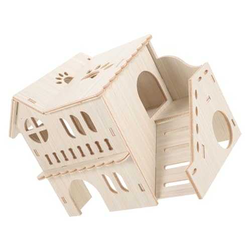 DECOMELODY Holz Hamsterversteck mit Leiter Hamsterhaus Tunnel für Zwerghamster und Chinchillas Naturbelassene Haustierhöhle für Ruhe und Aktivität Dekoratives Nagerhaus für Innenbereich DECOMELODY Holz Hamsterversteck mit Leiter Hamsterhaus Tunnel für Zwerghamster und Chinchillas Naturbelassene Haustierhöhle für Ruhe und Aktivität Dekoratives Nagerhaus für Innenbereich von DECOMELODY