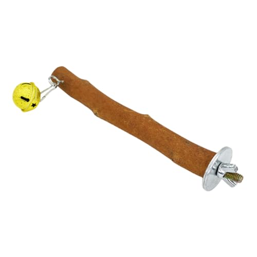 DECOMELODY Holz Sitzstange Vogel Käfig Parrot Perch mit Natürlichem Krallenschleifstab Stabiler Papageien Stand für Kleine Wellensittiche und Nymphensittiche Praktische Vogelzubehör von DECOMELODY