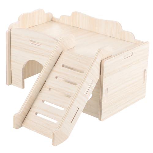 DECOMELODY Holz hamsterhaus mit Leiter Natürliches Langlebiges Kauspielzeug für Zwerghamster und Kleintiere Sicher Beißen Gemütliches Versteck und Schlafplatz für Hamster und Chinchillas DECOMELODY Holz hamsterhaus mit Leiter Natürliches Langlebiges Kauspielzeug für Zwerghamster und Kleintiere Sicher Beißen Gemütliches Versteck und Schlafplatz für Hamster und Chinchillas von DECOMELODY