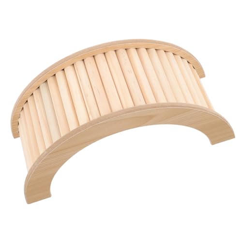 DECOMELODY Holzspielzeug Brücke für Hamster und Rennmäuse Natürliche Sichere Kletterleiter Robustes Kleintier Zubehör Glatte Oberfläche für Spielerisches Training und Beschäftigung Kleiner von DECOMELODY