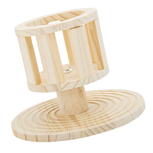 DECOMELODY Holzständer Futterkorb für Kaninchen und Meerschweinchen Multifunktionaler Heuhalter und Futternapf für Kleine Haustiere Praktischer Grasspender zur Futteraufbewahrung und von DECOMELODY