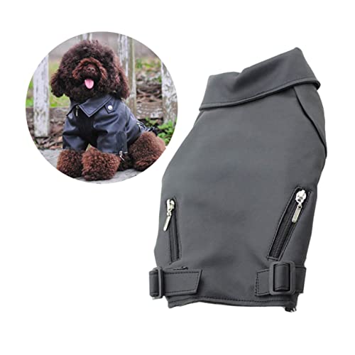 DECOMELODY Hund wintermantel hundemantel Dog Raincoat hundebekleidung Dog Clothes hundemäntelchen Welpenmantel Haustier Abdeckung Hundejacken Welpenjacke mit Reißverschluss Hundeweste Black von DECOMELODY