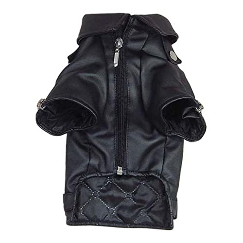 DECOMELODY Hundekleidung Hundemantel Mit Geschirr Haustiere Hundemäntel Kalt Warmer Hundemantel Groß Hundekostüme Weste Jacke Hunde-Outfits Hund Cool Hund Wintermantel Black von DECOMELODY