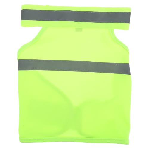 DECOMELODY Hundesichere Reflektierende Sicherheitsweste Für Hochsichtbare Atmungsaktive Sommerkleidung Fluoreszentgelb S Verstellbar Für Sicheres Spazieren von DECOMELODY