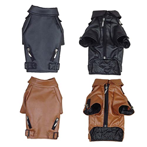 DECOMELODY Hundeweste Hundekleidung Hund wintermantel Jacken Hunde-Outfits Zwergdackelmäntel klein hundemantel Dog Raincoat Dog Clothes Haustierbekleidung Welpenjacke mit Reißverschluss Black von DECOMELODY
