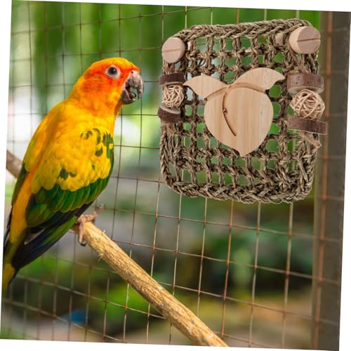 DECOMELODY Käfig grasmatte für Kleintiere Natürliches Kauspielzeug und Pfotenschutz Atmungsaktive Nager Matte für Kaninchen Chinchilla Meerschweinchen Fördert Zahngesundheit und von DECOMELODY