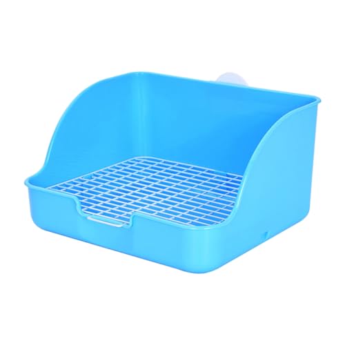 DECOMELODY Kaninchenklo Ecktoilette für Kleintiere Abnehmbar Leicht zu Reinigen für Kaninchen Meerschweinchen Chinchilla und Hamster Langlebiges Material Hygienisches Design von DECOMELODY