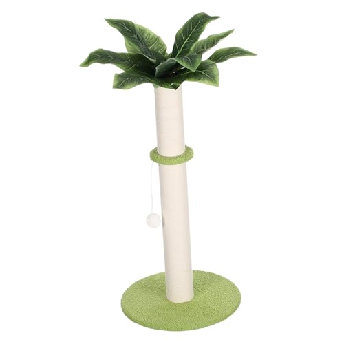 DECOMELODY Katzen Kratzbaum Vertikal Langlebig mit Sisal Kratzfläche und Baumelndem Ball Großer Katzenspielplatz für Kätzchen Schützend für Möbel Einfach Aufzubauen Kratzfestes von DECOMELODY