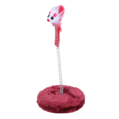 DECOMELODY Katzenspielzeug Plüschtiere Tumbler- Vogelpfeife Transparentes Springspielzeug Für Haustiere Einziehbares Liefert Rot DECOMELODY Katzenspielzeug Plüschtiere Tumbler- Vogelpfeife Transparentes Springspielzeug Für Haustiere Einziehbares Liefert Rot von DECOMELODY