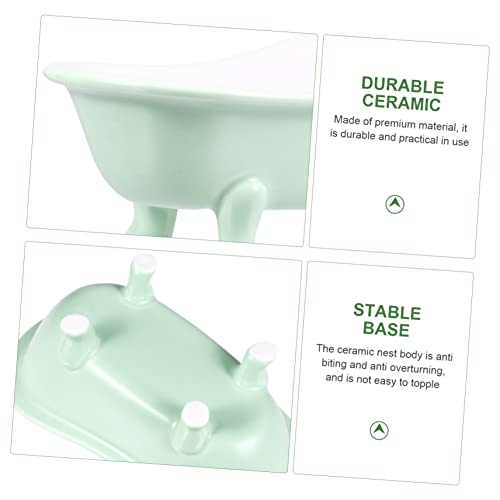 DECOMELODY Keramik Hamsterbadewanne Haustier Nest Schlafhöhle aus Langlebiger Keramik für Kleintiere Geeignet als Badewanne und Schlafplatz Grün DECOMELODY Keramik Hamsterbadewanne Haustier Nest Schlafhöhle aus Langlebiger Keramik für Kleintiere Geeignet als Badewanne und Schlafplatz Grün von DECOMELODY