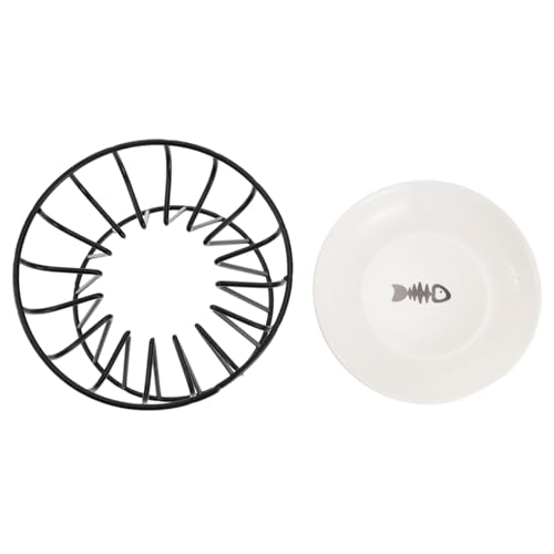 DECOMELODY Keramischer Katzennapf mit Erhöhtem Eisenständer Teiliges Set für Katzen und Kleine Hunde Ergonomisches Design für Angenehmes Fressen und Gelenkbelastung DECOMELODY Keramischer Katzennapf mit Erhöhtem Eisenständer Teiliges Set für Katzen und Kleine Hunde Ergonomisches Design für Angenehmes Fressen und Gelenkbelastung von DECOMELODY