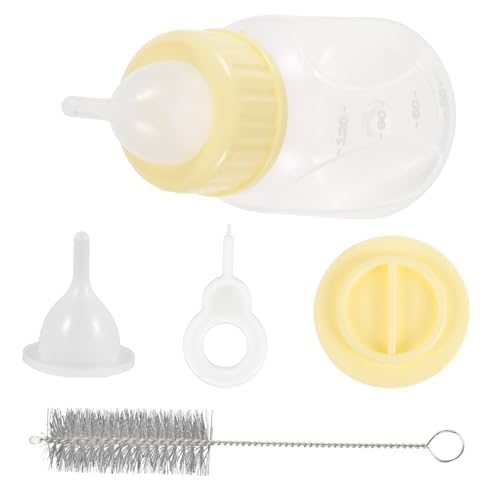 DECOMELODY Kleine Haustier Nuckelflasche Weiche Langlebige Kitten Welpen Milchflasche Wiederverwendbar Leicht und Tragbar für Katzen und Hundebabys Einfach zu Reinigen Verwenden von DECOMELODY