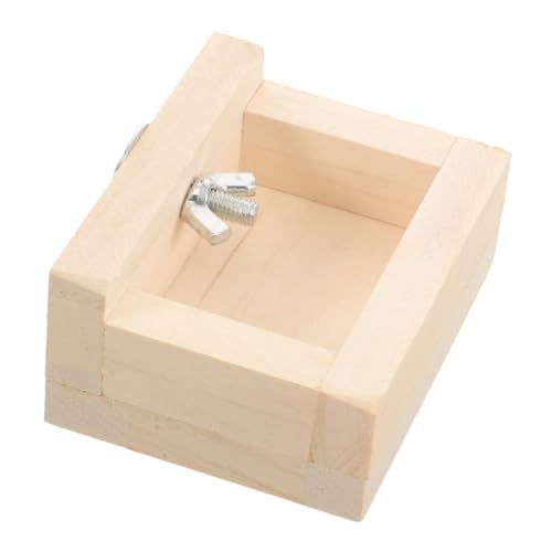 DECOMELODY Kleiner Futternapf aus Holz für Haustiere Futter und Wasserschüssel für Hamster Chinchilla und Kleine Sicher zu Reinigen und Platzsparend von DECOMELODY