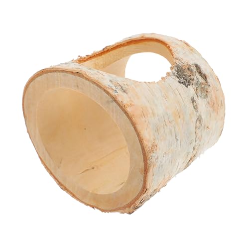 DECOMELODY Kleiner Hamster Tunnel aus Birkenholz Widerstandsfähiges Dekoratives Versteck für Hamster und Kleine Nagetiere Käfig Haustier Zubehör DECOMELODY Kleiner Hamster Tunnel aus Birkenholz Widerstandsfähiges Dekoratives Versteck für Hamster und Kleine Nagetiere Käfig Haustier Zubehör von DECOMELODY