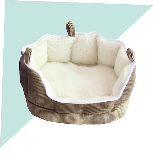 DECOMELODY Kleintier Hängematte Schlafsofa aus Weichem Stoff Warmes und Gemütliches Haustierbett für Frettchen Meerschweinchen Hamster und Mäuse Private Ruhehöhle für Kleine Haustiere Kaffee von DECOMELODY