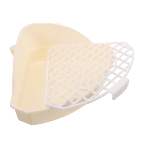 DECOMELODY Kleintier Toilette für Kaninchen und Meerschweinchen Dreieckige und Langlebige Ecktoilette aus Hochwertigem Kunststoff für Sauberes Zuhause für Hamster und Chinchillas von DECOMELODY