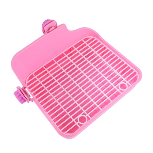 DECOMELODY Kleintier Toilette mit Wanddesign Langlebig für Kaninchen Chinchillas Meerschweinchen Frettchen Einfache Benutzung für Haustier Toilettentraining zu Hause Garten von DECOMELODY