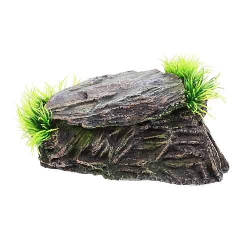 DECOMELODY Kletterloch für Tierheime Futterspender versiegelbar Dekoration Dekoration Aquarientaucher Abdeckung Tür Aquarium Versteckhöhle Reptilienhöhle Reptilienversteck Reptilienhaut Harz von DECOMELODY