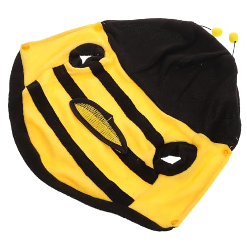 DECOMELODY Kostüm für Haustiere Einteilige Hundekleidung Bienen Design Gelb für Besondere Anlässe und Fotografie Bequem und Anzuziehen von DECOMELODY