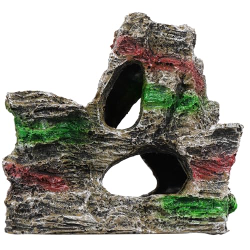 DECOMELODY Künstlicher Resin Erhebung Aquarium Dekoration Reptilienbox Deko Lebensecht Farbdetailreich Sicher Langlebig Versteck Fischlandschaft Ornament von DECOMELODY