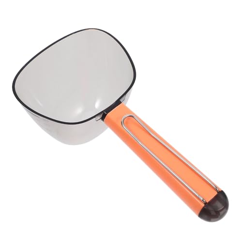 DECOMELODY Löffel für Tiernahrung Haustier Schaufel Essensschaufel Scoop Hund Schaufel Katzenspatel messen Futterlöffel Haustier Futterbehälter Löffel für Hundefutter Hundelöffel Abs Orange von DECOMELODY
