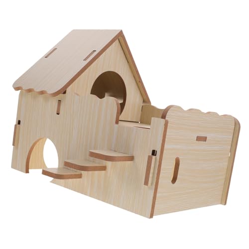 DECOMELODY Meerschweinchenhaus aus Holz Kleintierbett mit Treppe Langlebige Behausung für Meerschweinchen und Ausruhen Dekorierbar für Gestaltung DECOMELODY Meerschweinchenhaus aus Holz Kleintierbett mit Treppe Langlebige Behausung für Meerschweinchen und Ausruhen Dekorierbar für Gestaltung von DECOMELODY