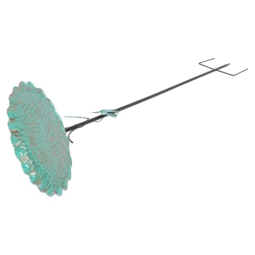 DECOMELODY Metal Bird Bath Bowl mit Erdspieß Stilvolle Gartendekoration für Wildvögel Wetterfester Vogelbad für Kleine Vögel und Wellensittiche Einfache Installation im Freien von DECOMELODY