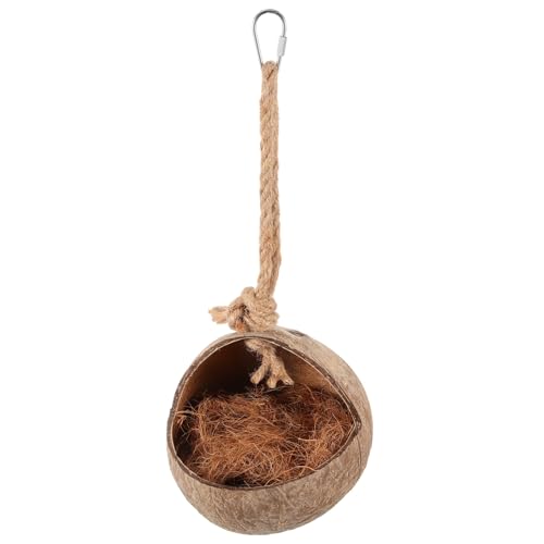 DECOMELODY Natürliches Kokosnussschalen Vogelnest Hängendes Vogelhaus Vogelspielzeug Hängematte für Papageien Wellensittiche und Kleine Vögel Sicherer Schlafplatz und Kletterspielzeug DECOMELODY Natürliches Kokosnussschalen Vogelnest Hängendes Vogelhaus Vogelspielzeug Hängematte für Papageien Wellensittiche und Kleine Vögel Sicherer Schlafplatz und Kletterspielzeug von DECOMELODY