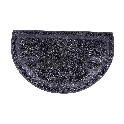 DECOMELODY PVC Halbrunde Katzentoilette Matte wasserdichte Futtermatte Für Katzen Pflegeleichte Katzenpad Zufälligen Farben Langlebig Und Schmutzabweisend von DECOMELODY
