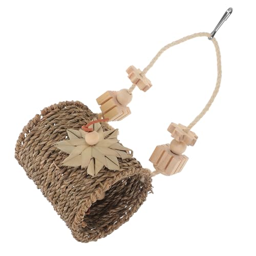 DECOMELODY Papageien Kauspielzeug Rattan Vogelkäfig Anhänger Robustes Holzspielzeug für Wellensittiche und Papageien Natürliches Beißfestes Vogelsitzstangen zur Beschäftigung und DECOMELODY Papageien Kauspielzeug Rattan Vogelkäfig Anhänger Robustes Holzspielzeug für Wellensittiche und Papageien Natürliches Beißfestes Vogelsitzstangen zur Beschäftigung und von DECOMELODY