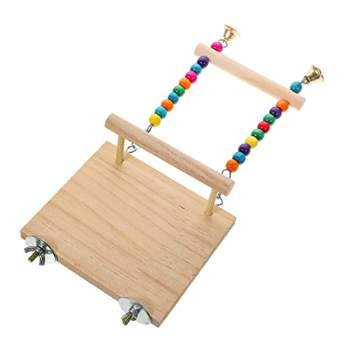DECOMELODY Papageien Kauspielzeug aus Holz Vogelperch Schaukelspielzeug für Wellensittiche und Nymphensittiche Langlebig und Tragbar für Käfige Fördert das Kauverhalten DECOMELODY Papageien Kauspielzeug aus Holz Vogelperch Schaukelspielzeug für Wellensittiche und Nymphensittiche Langlebig und Tragbar für Käfige Fördert das Kauverhalten von DECOMELODY