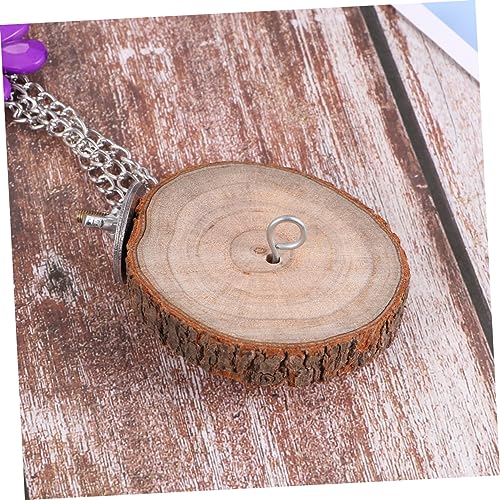 DECOMELODY Papageien Kauspielzeug aus Ökologischem Holz mit Glocke Multifunktionales Vogelspielzeug als Sitzbrett Schaukel und Lernspielzeug für Vögel im Käfig Fördert Zufällige Farbe von DECOMELODY