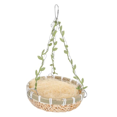 DECOMELODY Bambus Gewebtes Vogelhaus Für Papageienkäfig Hängendes Nest Für Outdoor-vögel Bequeme Schlafgelegenheit Für Sittiche Kanarienvögel Und Liebevögel von DECOMELODY