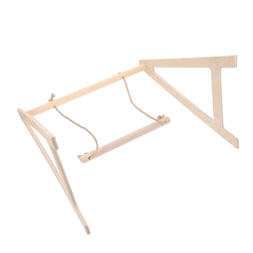 DECOMELODY Papagei Schaukelspielzeug Mit Sitzstange Aus Holz Gesundheitsfördernde Krallenpflege Für Vögel Unterhaltsames Und Sicheres Spielzeug Für Sittiche Und Papageien Für von DECOMELODY