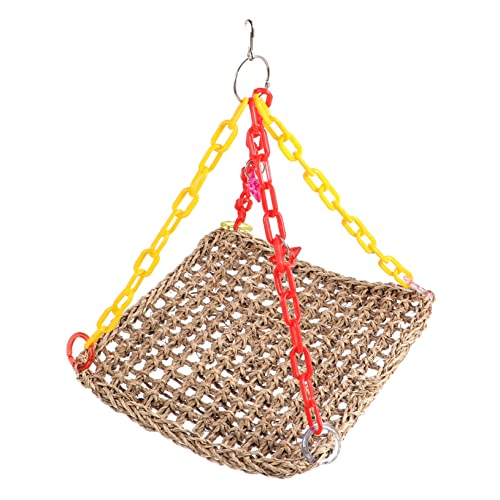 DECOMELODY Vogelspielzeug Für Papageien Bissfestes Schaukeltuch Und Kauspielzeug Naturmaterialien Für Kleine Vögel Wie Wellensittiche Und Kanarienvögel Klettern Und Entspannen von DECOMELODY