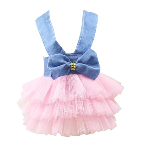 DECOMELODY Pet Kleid XXL Gauze Tutu Rock mit Schleife für Große Hunde Sommer Hundekleidung Baumwolle Atmungsaktiv Festlich Outdoor Geeignet von DECOMELODY