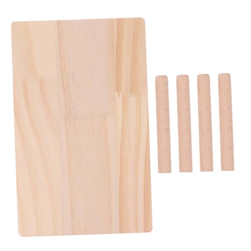 DECOMELODY Plattform für Hamster Käfig Trennwand Hamster Kauspielzeug Hamster Hamsterloft Kletterspielzeug Hamster kleine Plattform Hamsterrad aus Holz Hamstertreppe hölzern Beige von DECOMELODY