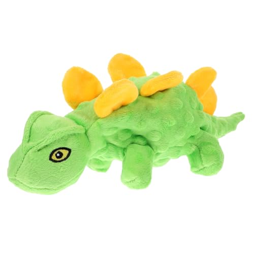 DECOMELODY Plüsch Dinosaurier Hundespielzeug mit Quietschfunktion Langlebiges Kauspielzeug für Welpen und Kleine Hunde Interaktives Kuscheltier zur Beschäftigung Aktivität von DECOMELODY
