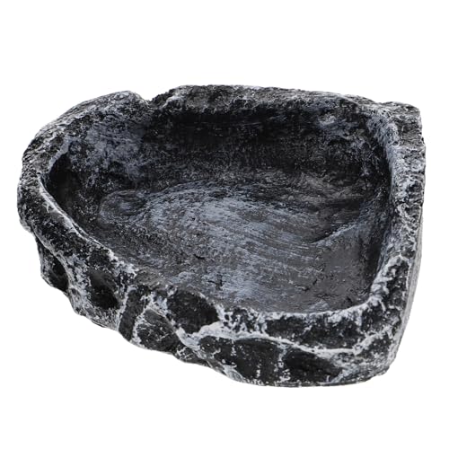 DECOMELODY Reptilien Wassernapf und aus Resin Gelber Futternapf für Schildkröten und Kriechtiere Praktische Kleine Schale für Terrarium Geeignet für Futter und Wasser von DECOMELODY