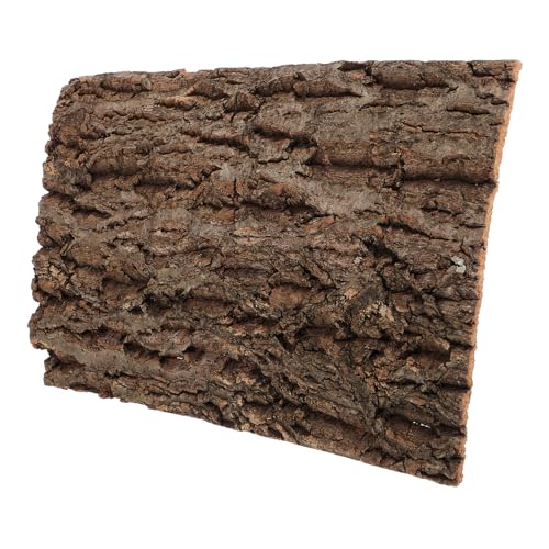 DECOMELODY Rinde-hintergrundtafel Lebensraum Für Reptilien Zubehör Für Eidechsentanks Geckobecken Züchten Gecko-Terrarium Reptilien-heizmatte Korkrinde Rund Frosch Korkrinde Flach Coffee Holz von DECOMELODY