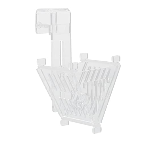 DECOMELODY Tragbarer Aquarium-Drift-fischtank-Feeder Acryl-fischfütterungsbecher Rot Aufbewahrung Kompaktes Design von DECOMELODY