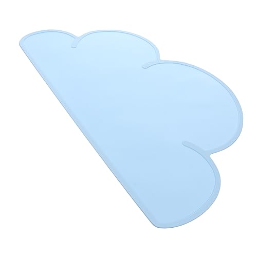 DECOMELODY Silicone Pet Feeding Mat rutschfeste Katzennapfunterlage wasserdichte Hundenapfmatte Pflegeleicht Temperaturbeständig für Haustierfütterung Blau von DECOMELODY