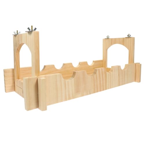 DECOMELODY Stabile Kleine Haustierbrücke aus Holz Langlebiges Versteck und Spielplatz für Hamster Meerschweinchen Chinchillas und Kleine Nager für Käfig und Kleintierhabitat Kreatives von DECOMELODY