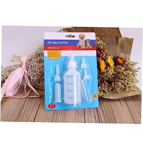 DECOMELODY Stillflaschen Set für Haustiere für Katzen Welpen und Kleine aus Lebensmittelechtem Material zur Fütterung von Tierbabys mit Messskala von DECOMELODY